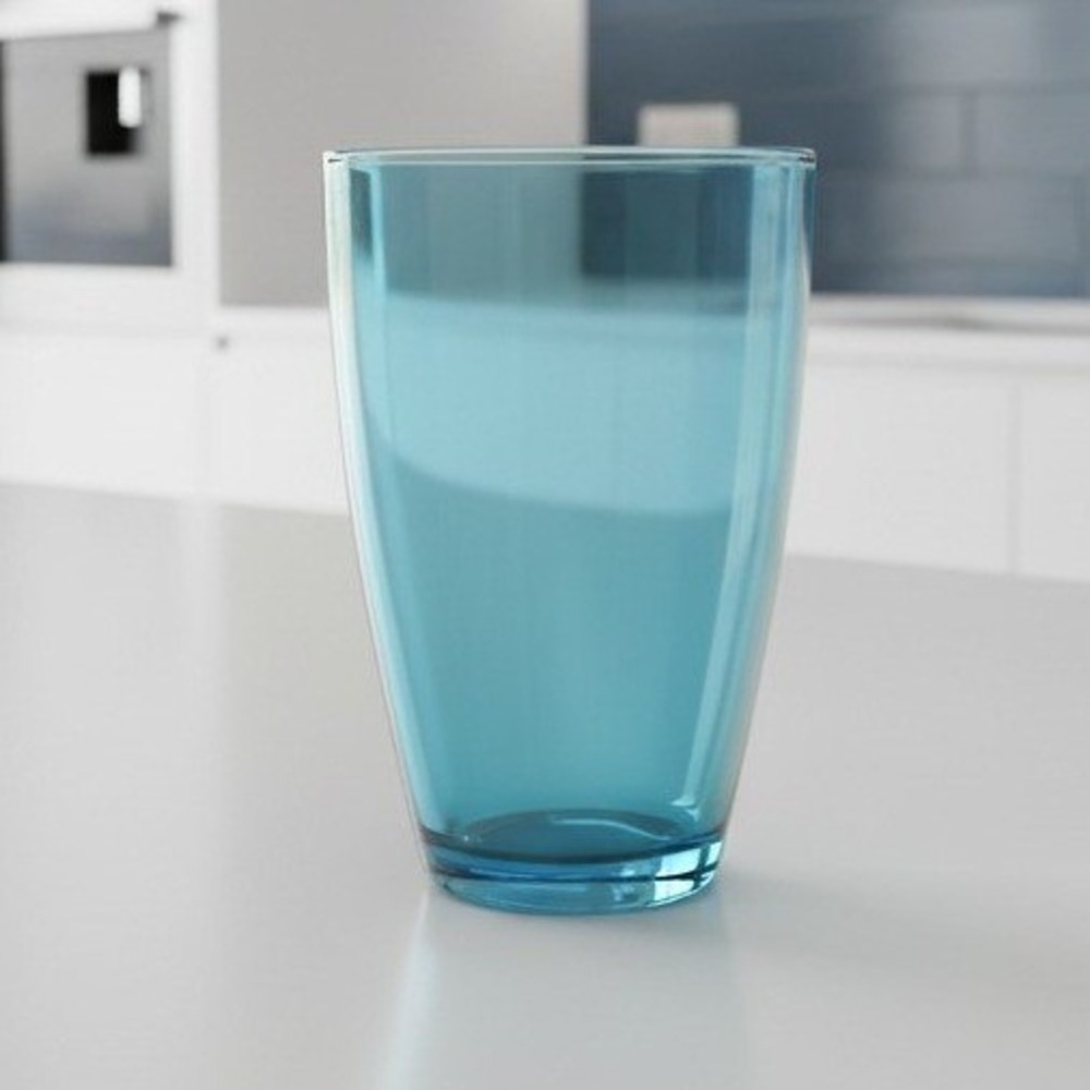 Bormioli Rocco Light Blue Glass Tumbler, Vintage Italian Glassware, Drinkware